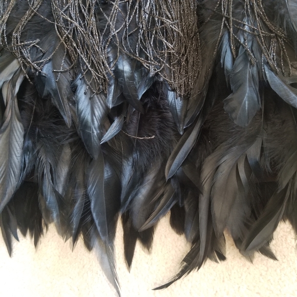 La' Ros feather fringe skirt Sm - Picture 4 of 10